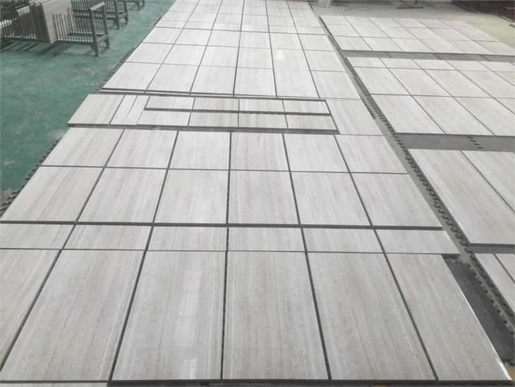 White wooden marble tiles for floor wall