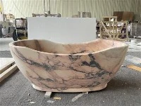 Calacatta Rosa Marble Bathtub